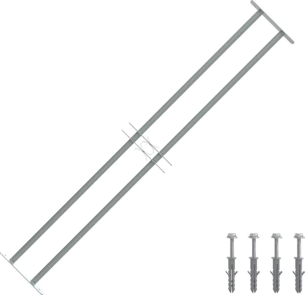 vidaXL Grilaj de siguranță pentru ferestre cu 2 bare transversale 1000-1500mm