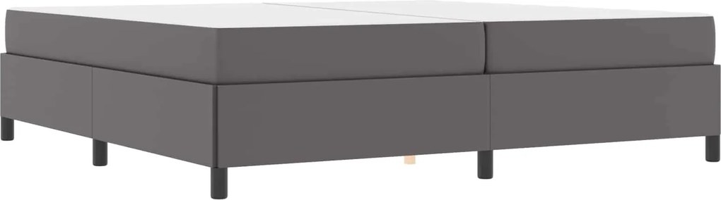 vidaXL Cadru de pat cu saltea Gri 200 x 200 cm țesătură