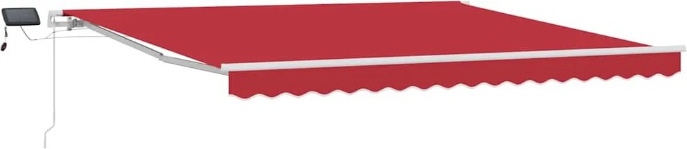 vidaXL Cortina Retractabilă Roșu 400 × 300 cm Material textil și oțel