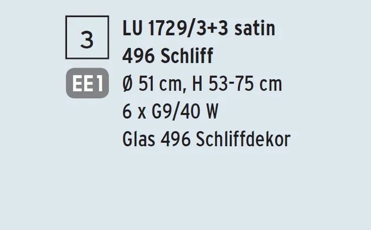 Lustra reglabila design modern de lux Maderno 6L crom