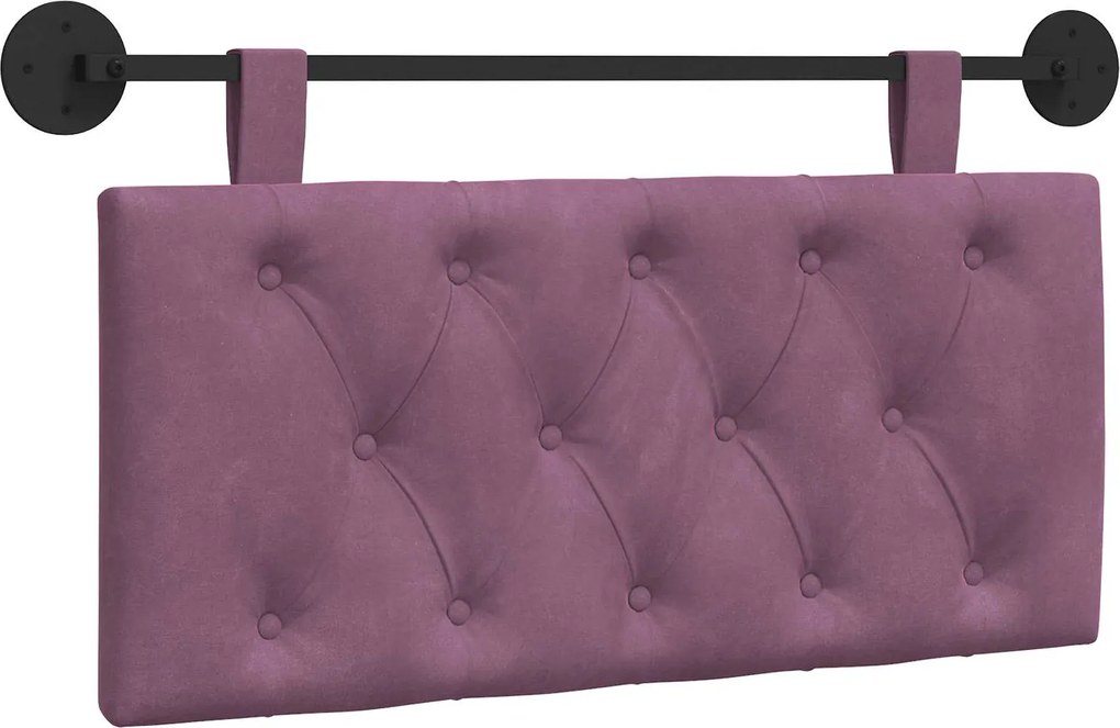 vidaXL Cap de pat suspendat Pe perete Violet 90 x 55 x 7 cm Catifea