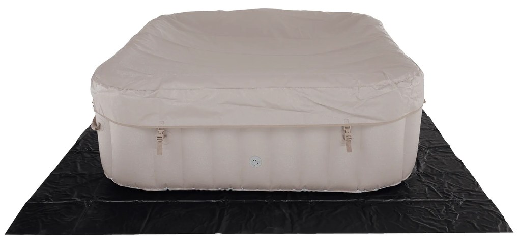Cada cu hidromasaj gonflabil, gri maroniu Taupe/alb, 4-6 pers., 910 l, KAMINO NEW TYP 4