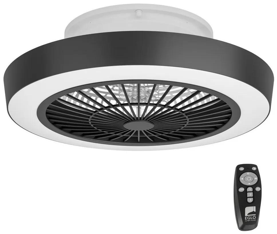 Ventilator LED dimabil de tavan SAZAN LED/37,8W/230V negru Eglo 35096 + telecomandă