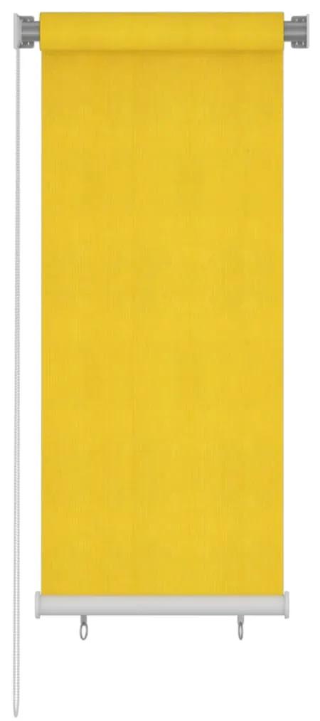 Jaluzea tip rulou de exterior, galben, 60x140 cm, HDPE Galben, 60 x 140 cm