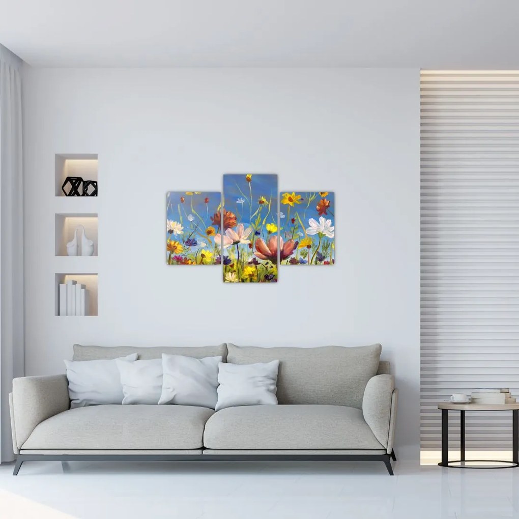 Tablou cu luncă înflorită (90x60 cm)