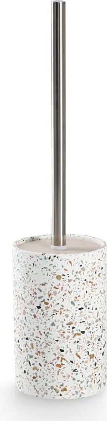 Perie de toaleta cu recipient, ciment TERRAZZO, Ø 10,3 cm