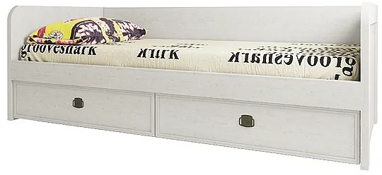 Pat de o persoană 90 cm Marlene 2S (Pin vintage) (cu somieră). 1053037