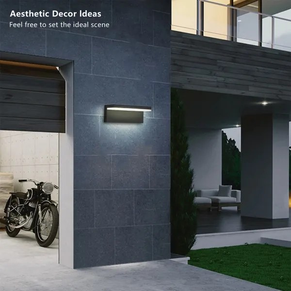 Brilagi - Aplică de perete LED pentru exterior TESSI LED/10W/230V neagră IP54