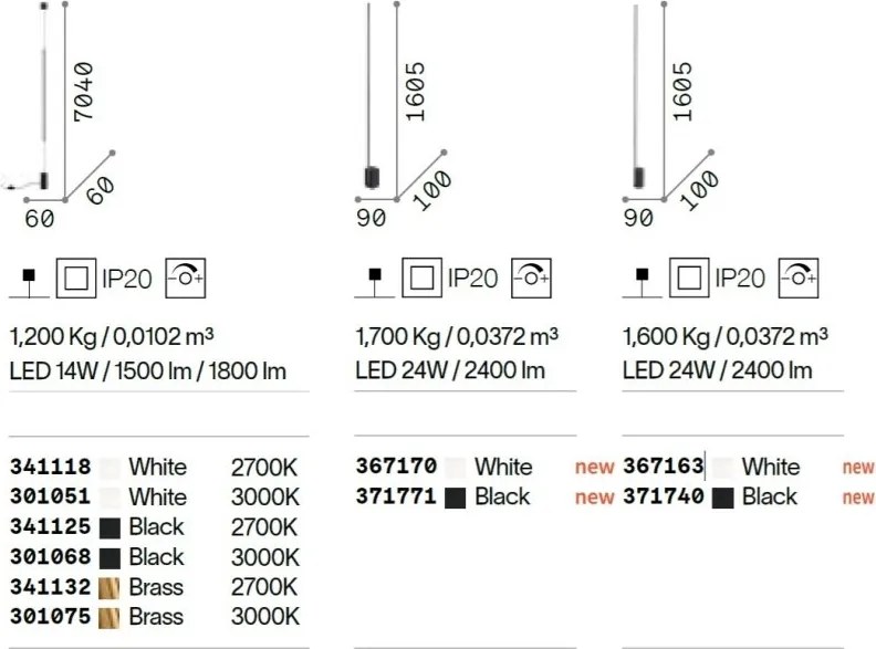 Lampadar LED minimalist ESSENCE PT ROUND NERO 3000K