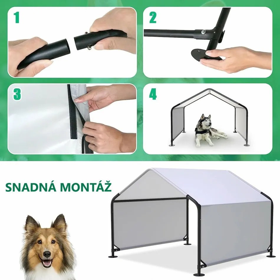 Adăpost pentru animale de companie alb , 119 x 117x 97 cm