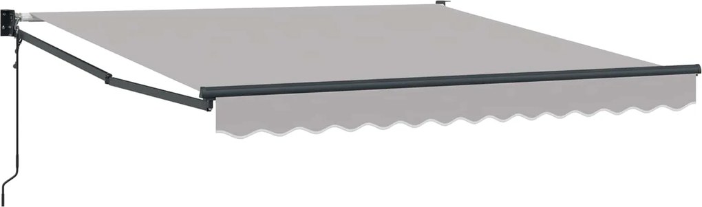 vidaXL Cortina Retractabilă Gri deschis 350 x 250 cm