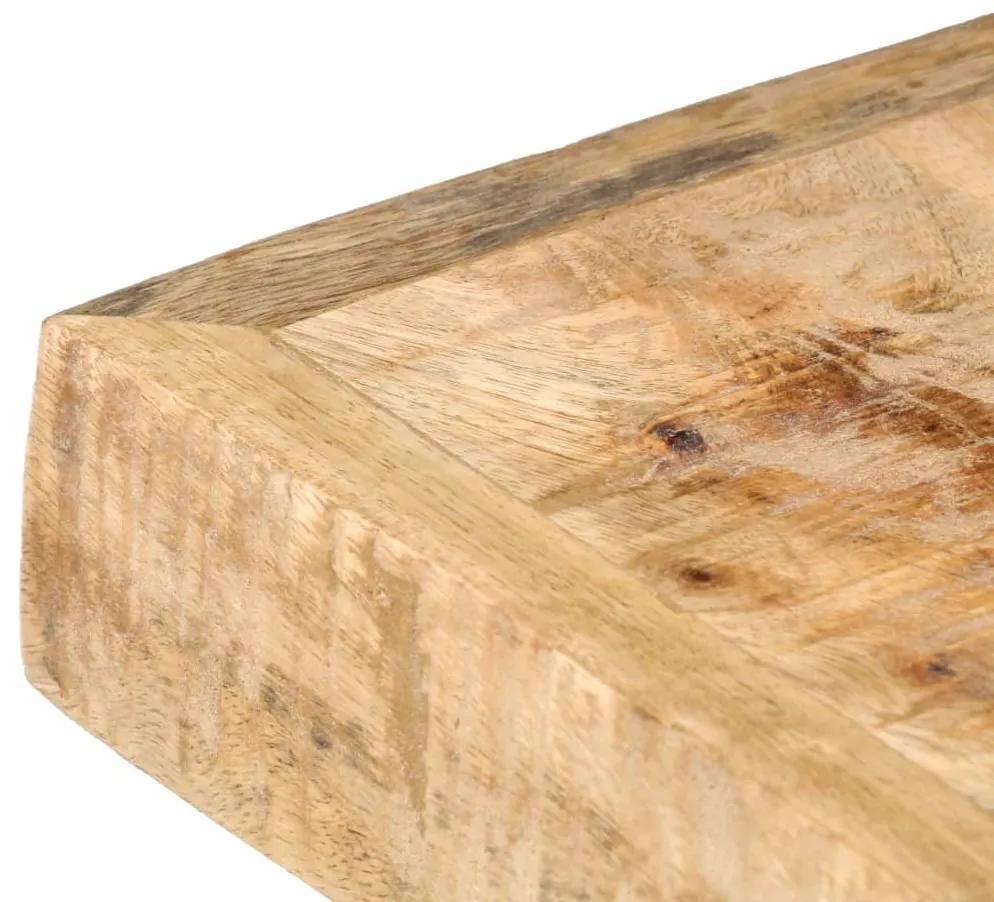 Masa de bucatarie, 180x90x76 cm, lemn masiv de mango nefinisat Maro deschis, 1