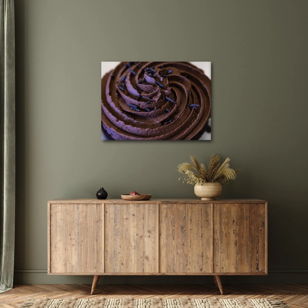Tablou - Cupcake din ciocolată (70x50 cm)