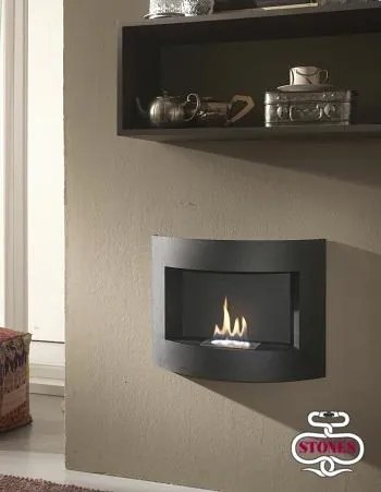 STONES Șemineu bio montat pe perete 15.5cm X 63cm H. 45cm | Aosom Romania