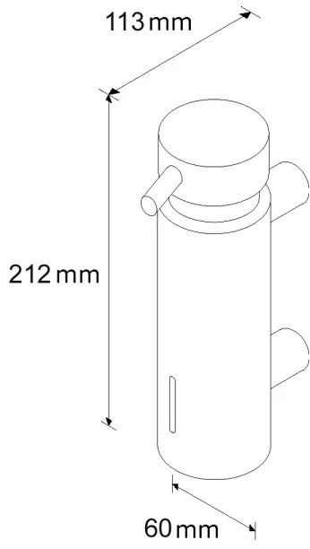 Dozator de sapun lichid de perete, 300 ml, cromat