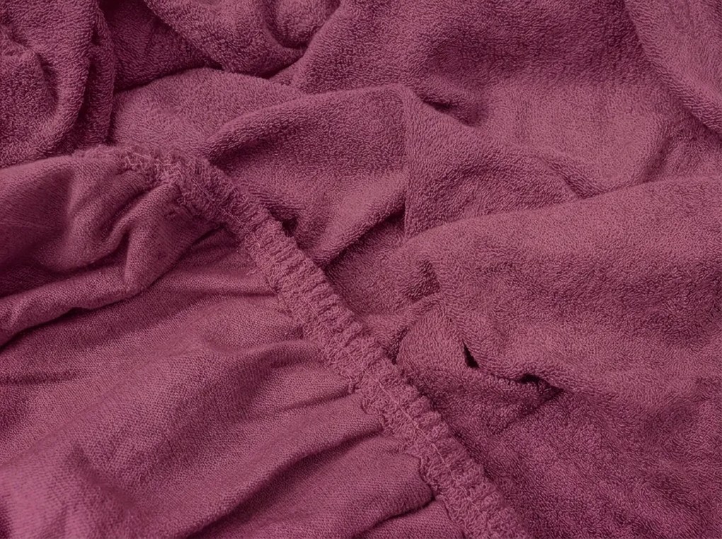 Cearsaf frote pentru patut copii PREMIUM 60x120 cm visiniu