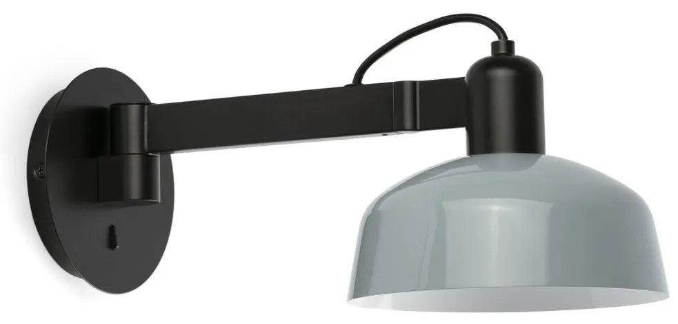 Aplica de perete cu brat directionabil TATAWIN negru, blue