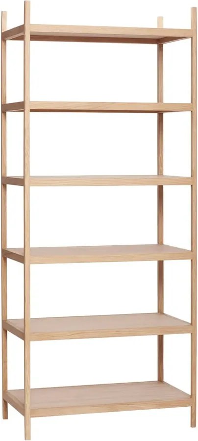 Etajeră din lemn de stejar Hübsch Library, 80 x 190 cm