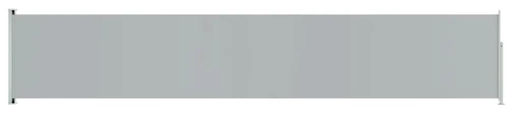 Copertina laterala retractabila de terasa, gri, 117x600 cm Gri, 117 x 600 cm