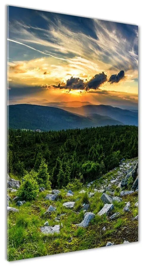 Tablou sticlă Panorama munților