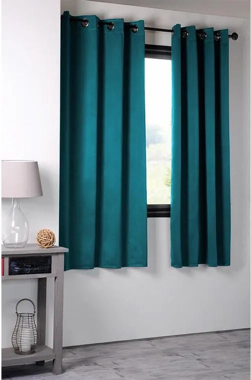 STOF Draperie groasă blackout NOTTE turcoaz închis 135 x 180 cm 1 buc