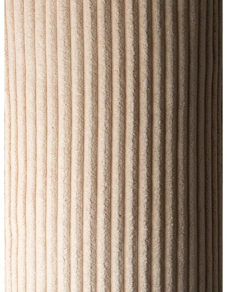 Puf de copii maro deschis cu tapițerie din catifea reiată – Wigiwama