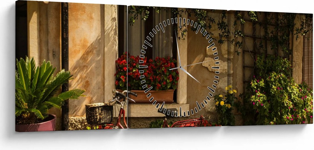 Tablou - Italia pitorească (cu ceas) (90x30 cm)