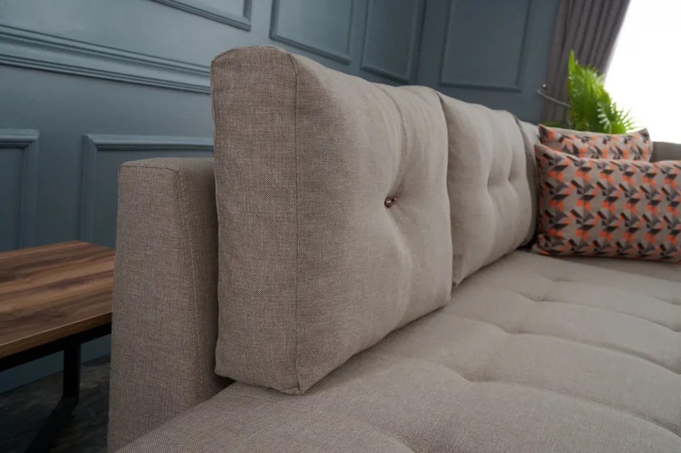 Coltar Extensibil Manama Corner Sofa Bed Right, Crem