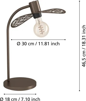 Eglo 44126 - Lampă de masă SWABY, 1xE27/60W/230V, finisaj bronz
