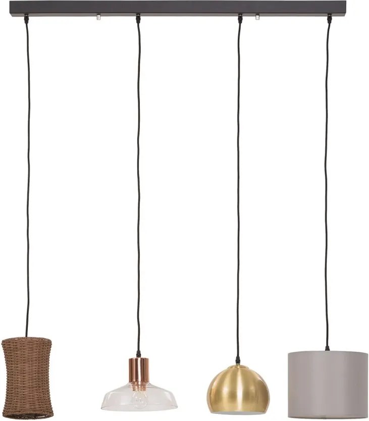 Lustra tip pendul Botto otel, multicolor, 4 becuri, 240 V