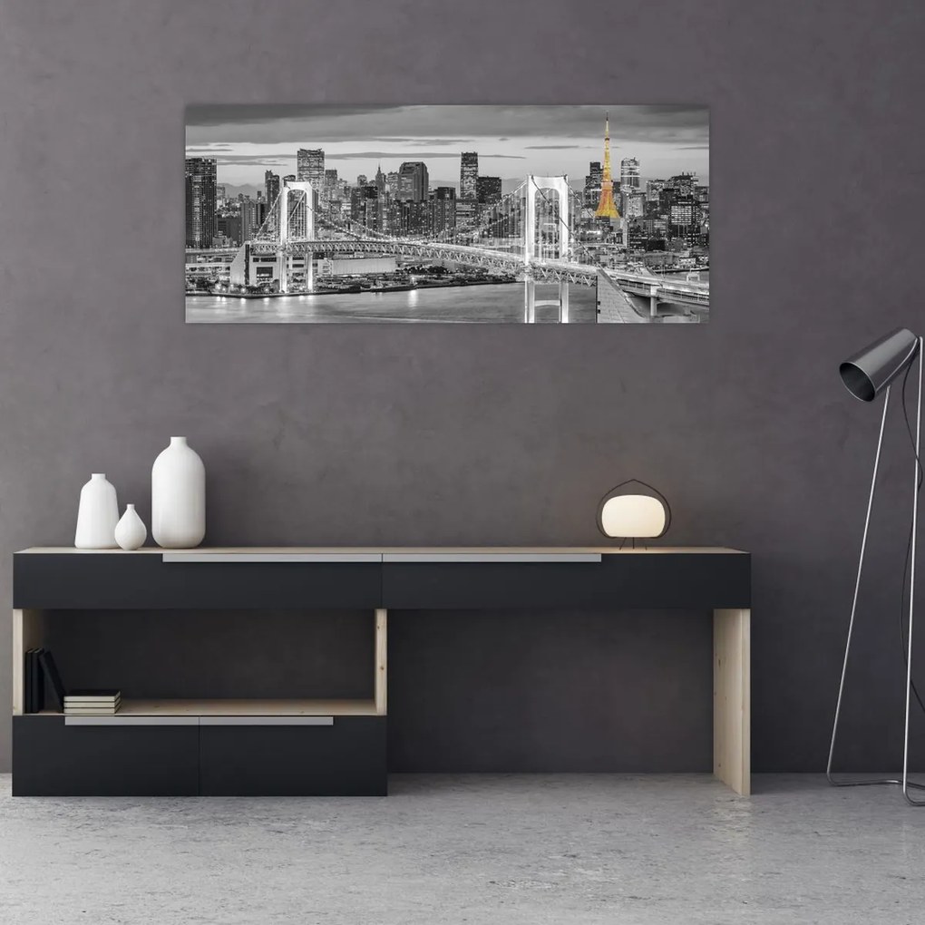 Tablou - Orașul mare cu turnul galben (120x50 cm)