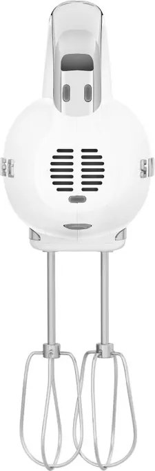 Mixer manual SMEG 50's Style HMF01WHEU, 250 W, 9 viteze, Functie Turbo, Afisaj LED, Timer, Accesorii, Alb