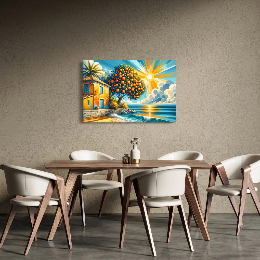 Tablou - Casă cu portocale I. (90x60 cm)