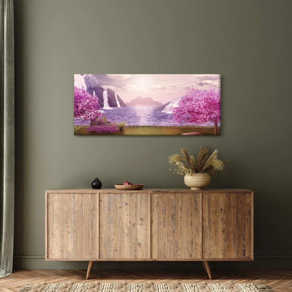Tablou cu lac (120x50 cm)