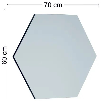 Oglindă de perete ZEO 60x70 cm negru
