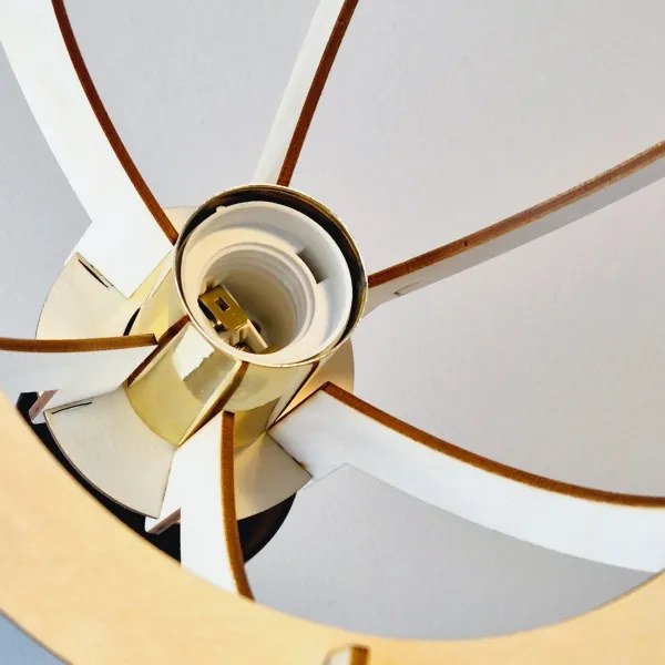 Lustră aplicată LANDO 1xE27/15W/230V fag