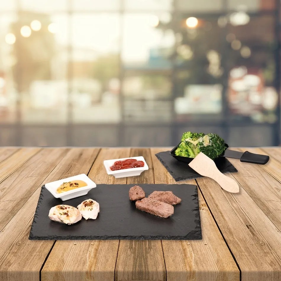 Kesper 38141 Set pentru raclette din ardezie, 10piese