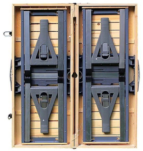 Deuba Set de camping pliabil - lemn