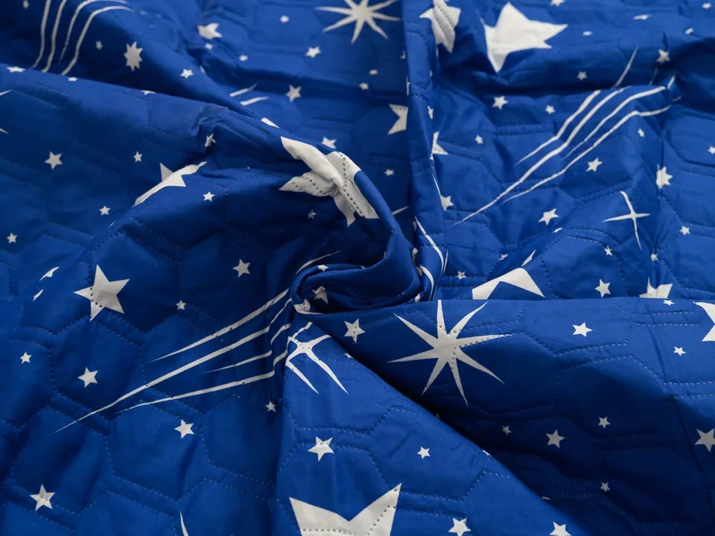 Cuvertura de pat cu model NIGHT SKY HEXAGON, albastru Dimensiune: 170 x 220 cm
