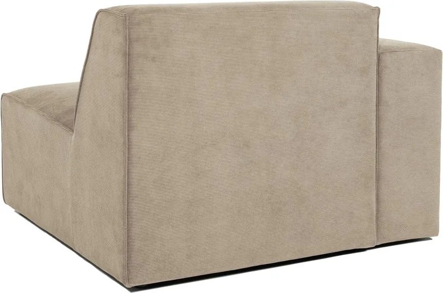 Modul pentru canapea bej din catifea reiată (partea stângă ) Sting - Scandic