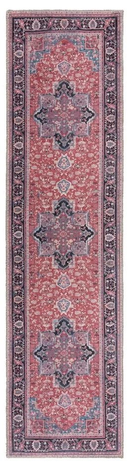 Covor tip traversă burgundy lavabil din amestec de fibre reciclate 60x230 cm Windsor – Flair Rugs