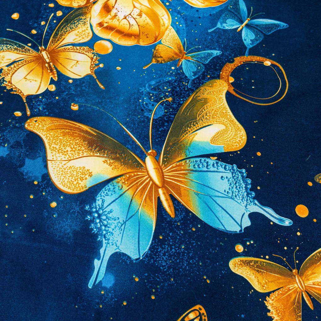 Lenjerie de pat din microfibra ROYAL BUTTERFLY albastru Dimensiune lenjerie de pat: 70 x 80 cm | 140 x 200 cm