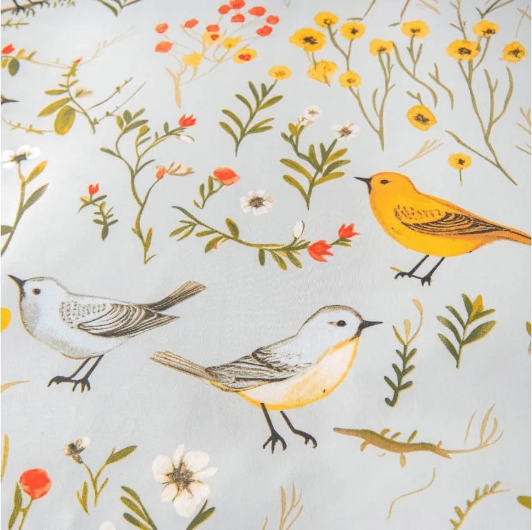 Fata de perna din microfibra SPRING BIRDS 45x45 cm, colorat