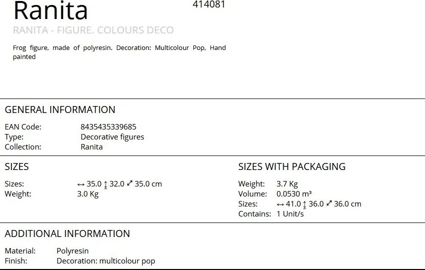 Figurina design decorativ Ranita