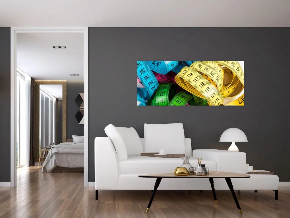 Tablou cu metri colorați (120x50 cm)