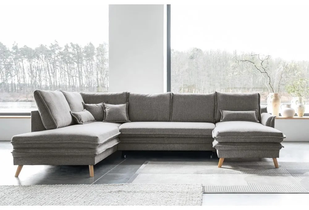 Colțar gri extensibil (cu colț pe partea stângă /în formă de "U") Charming Charlie – Miuform