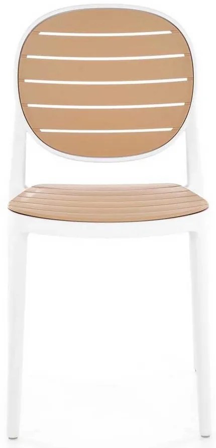 Scaun de bucătărie Josie, maro / alb