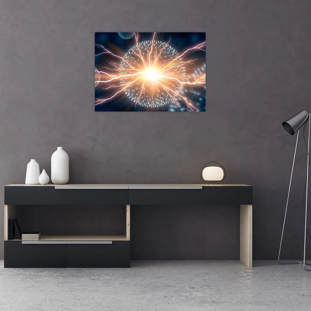 Tablou pe sticlă - Atom (70x50 cm)