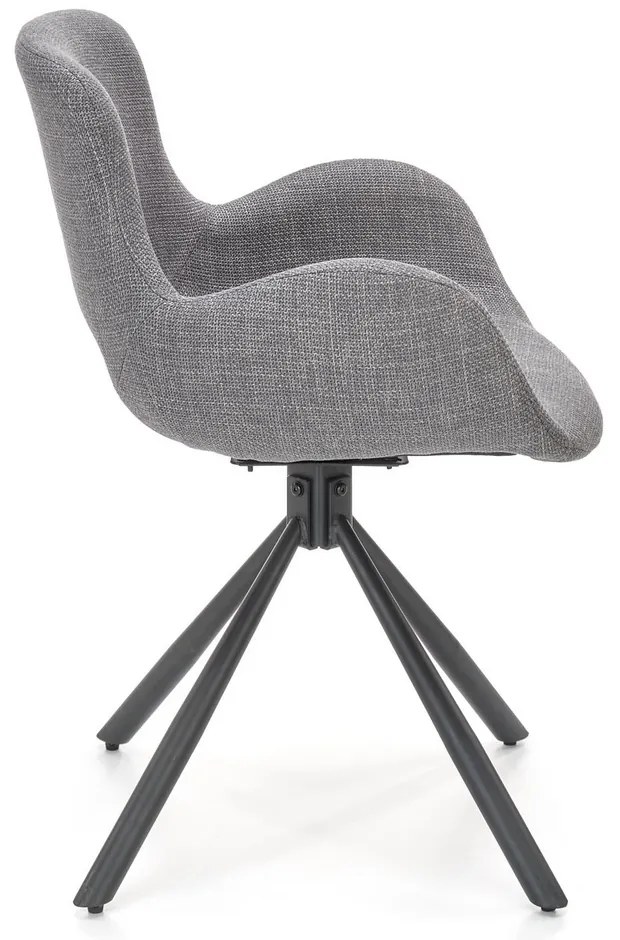 Scaun de bucaterie Kade, gri/negru