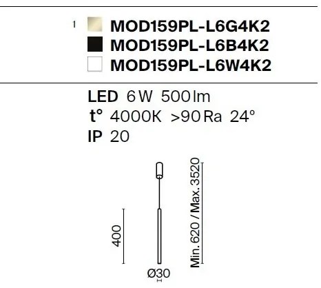 Pendul LED design minimalist Pro Base auriu